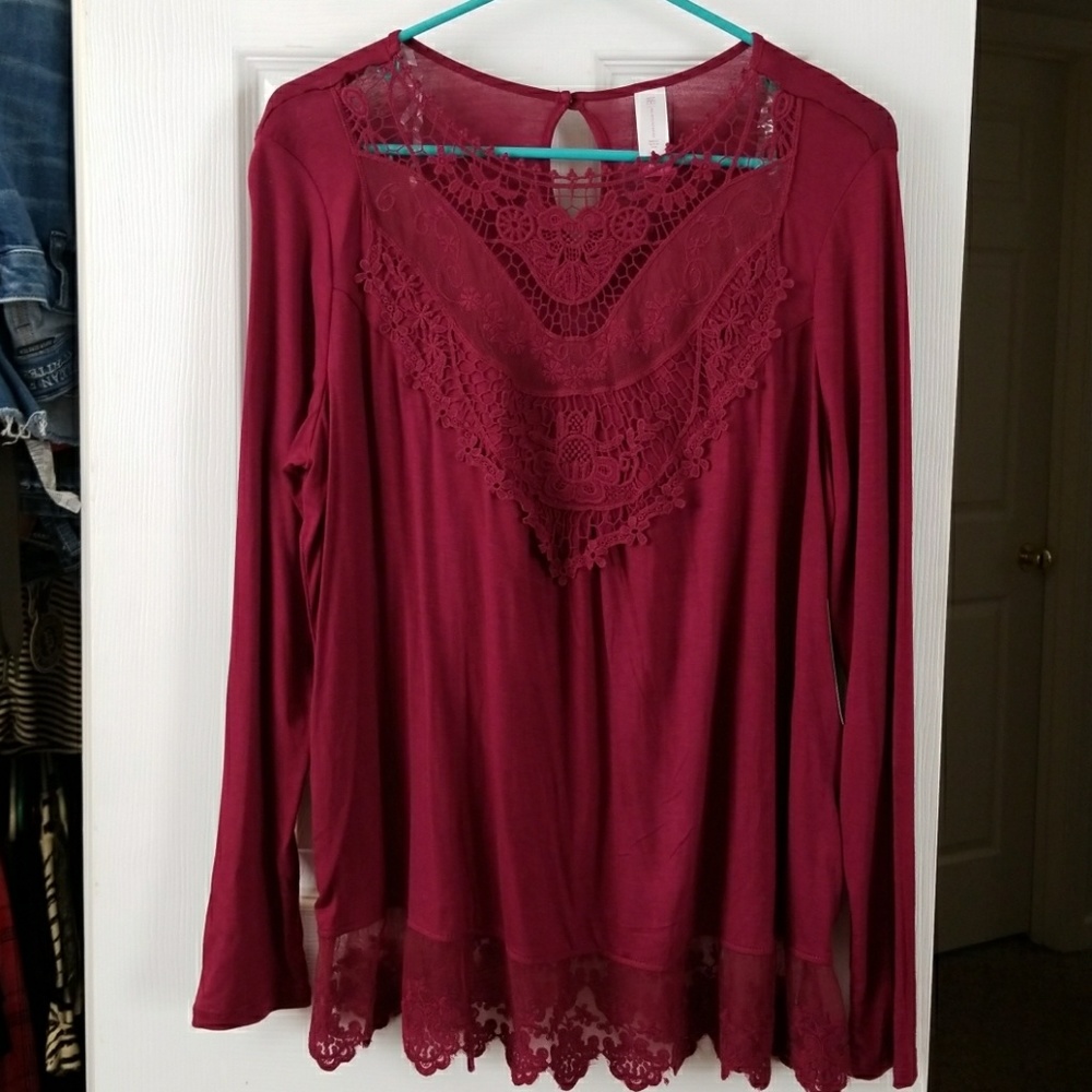 Burgundy blouses